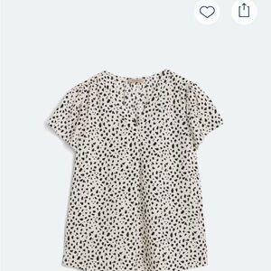 Maternity Black and White Polka Dot Top